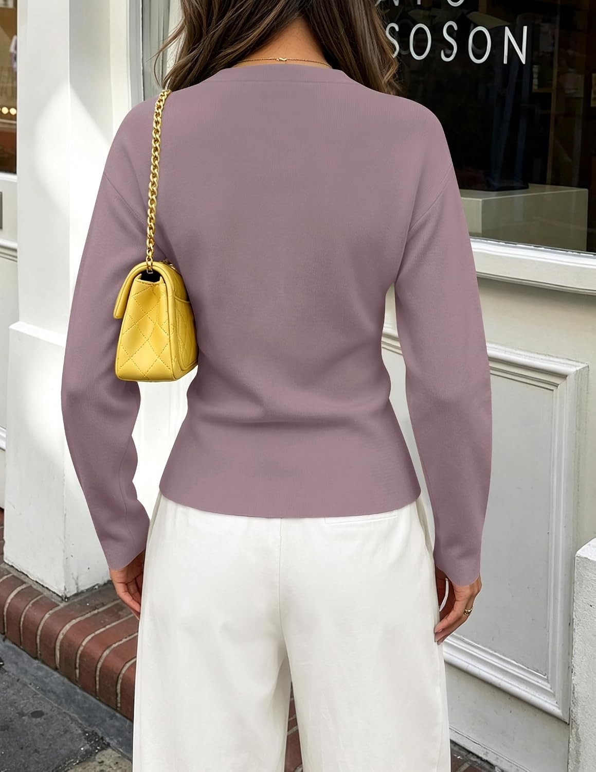 image:imageZESICA Womens Lightweight Fitted Cardigan Sweaters 2026 Fall OutfitsPurple