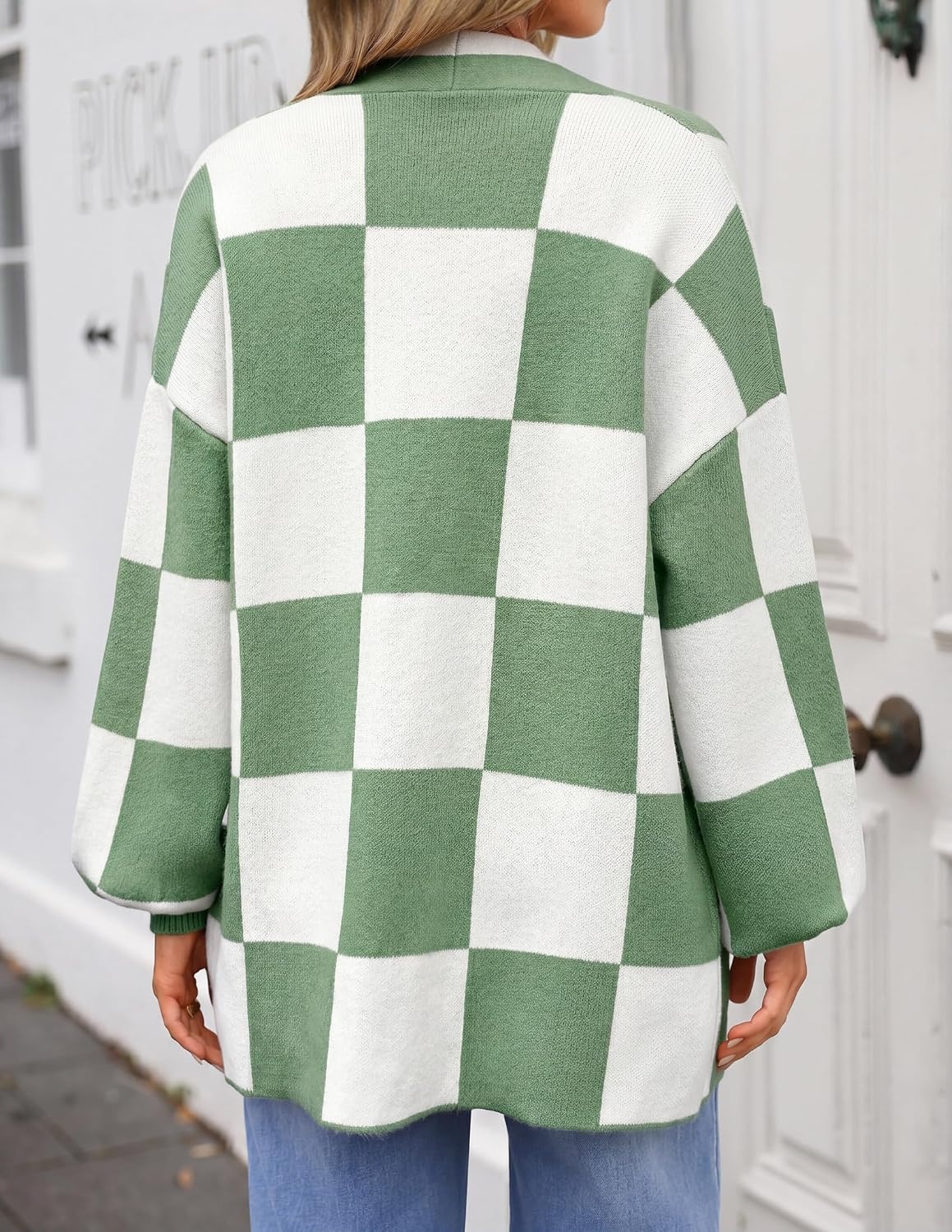image:imageZESICA Womens Oversized Cardigan Sweaters 2026 Fall Trendy OutfitsBean Green