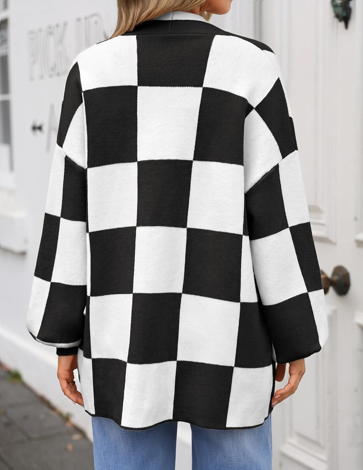 image:imageZESICA Womens Oversized Cardigan Sweaters 2026 Fall Trendy OutfitsBlack