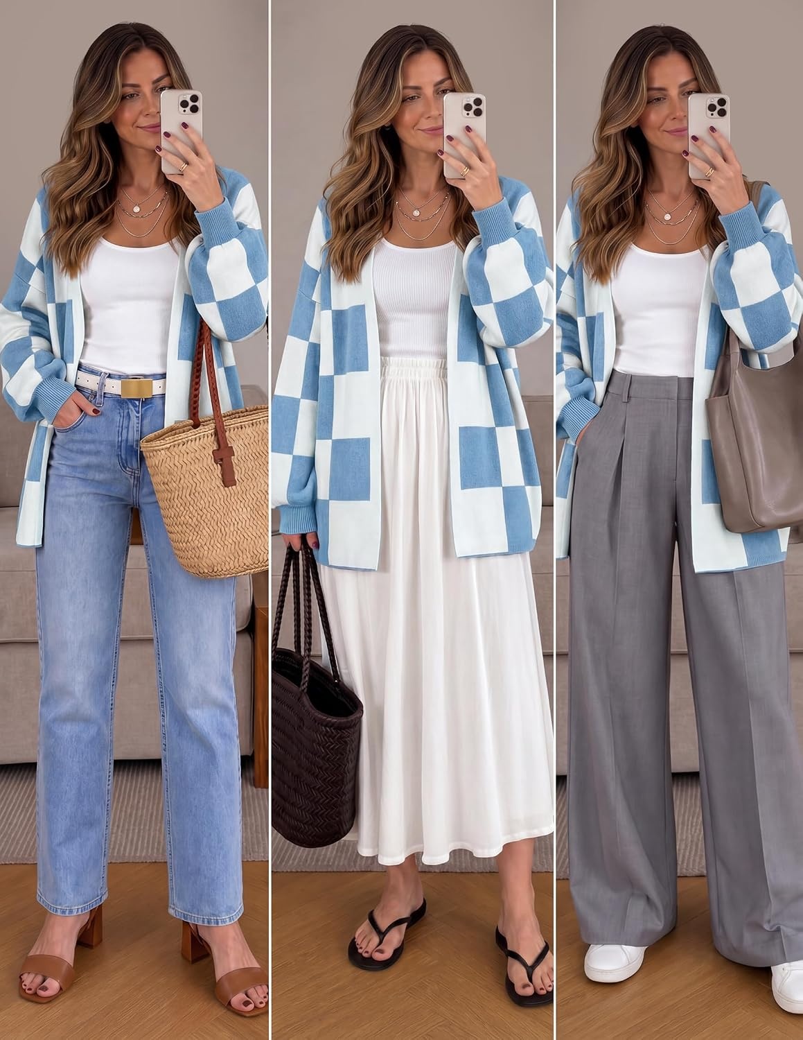 image:imageZESICA Womens Oversized Cardigan Sweaters 2026 Fall Trendy OutfitsBlue