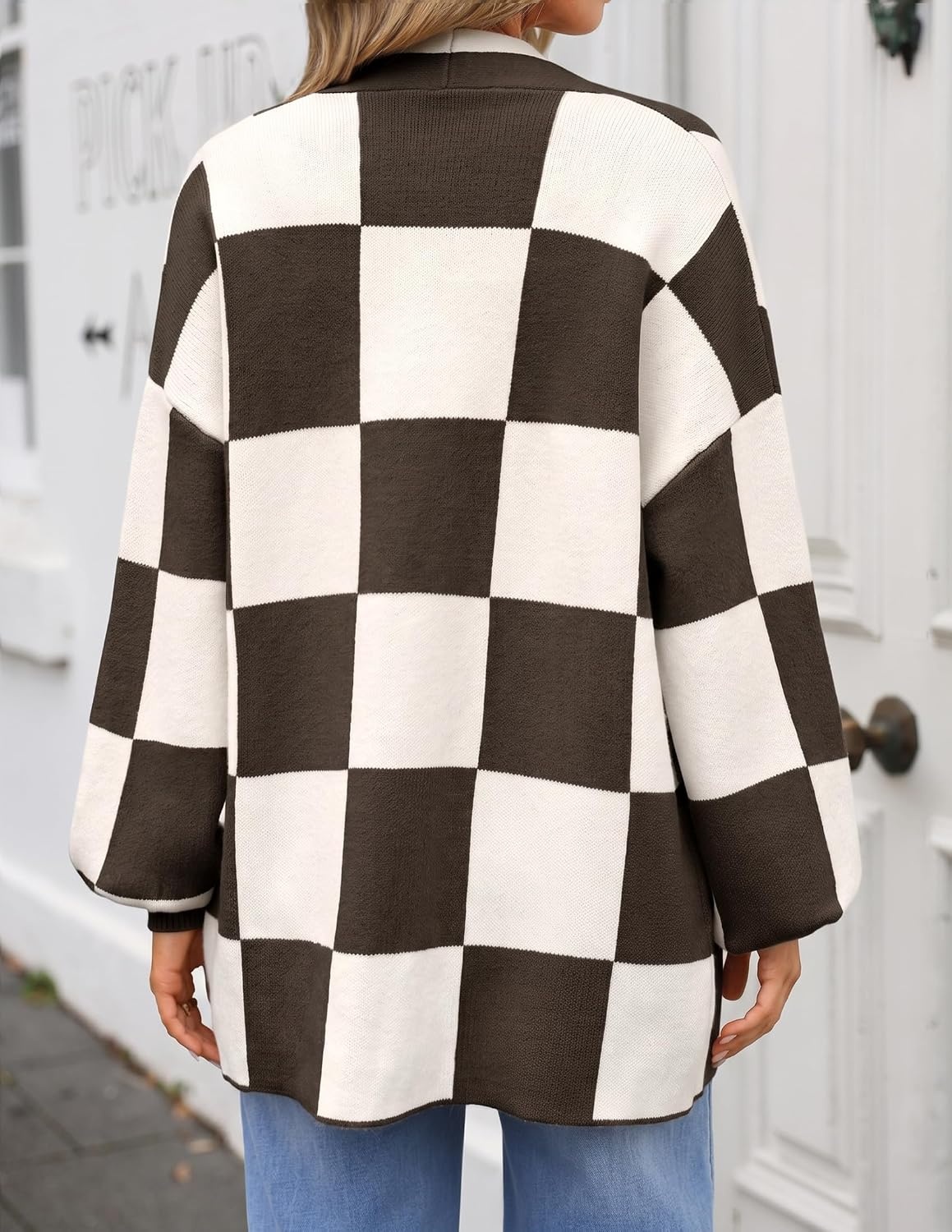 image:imageZESICA Womens Oversized Cardigan Sweaters 2026 Fall Trendy OutfitsBrown