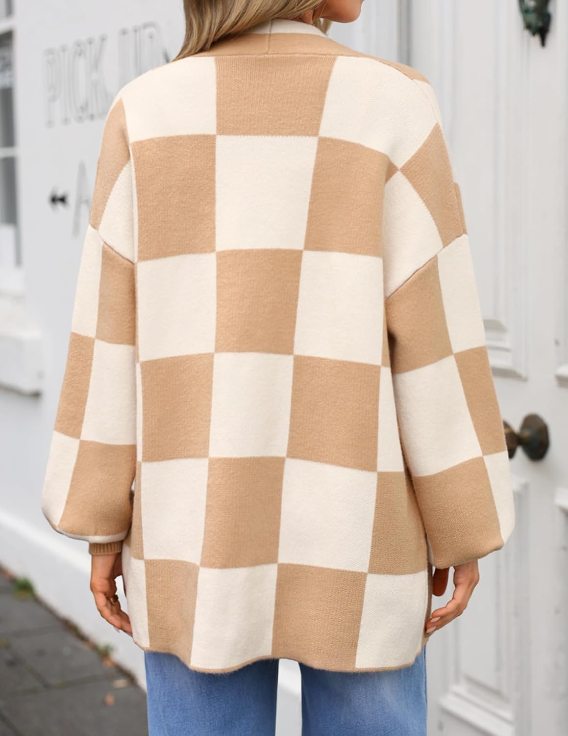 image:imageZESICA Womens Oversized Cardigan Sweaters 2026 Fall Trendy OutfitsKhaki