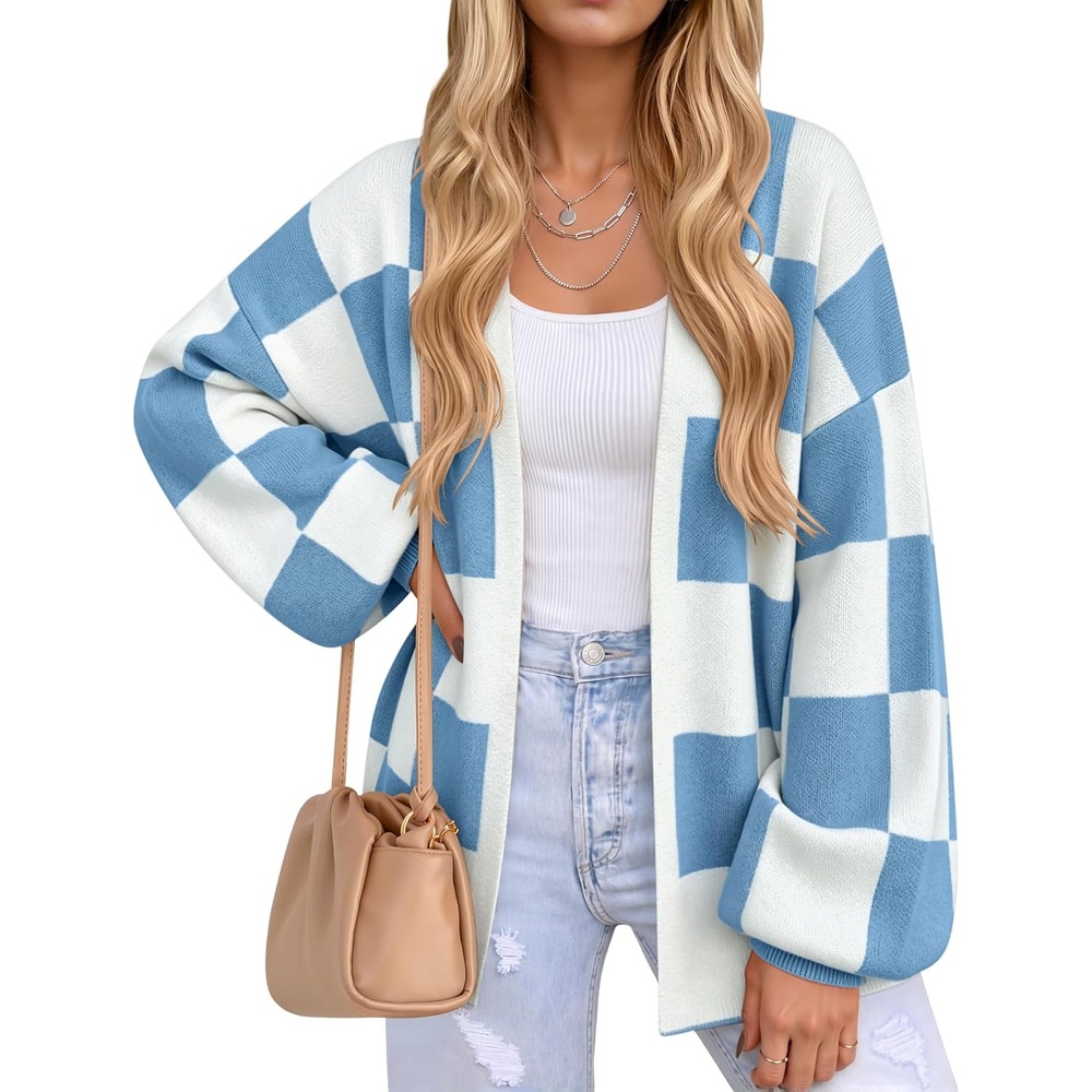 image:imageZESICA Womens Oversized Cardigan Sweaters 2026 Fall Trendy OutfitsBlue