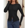 ZESICA Women Fall Long Sleeve Slim Knit Lightweight Cardigan Tops(Black)