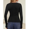 ZESICA Women Fall Long Sleeve Slim Knit Lightweight Cardigan Tops(Black)
