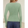 ZESICA Women Fall Long Sleeve Slim Knit Lightweight Cardigan Tops(Pea Green)