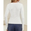 ZESICA Women Fall Long Sleeve Slim Knit Lightweight Cardigan Tops(White)