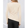 ZESICA Womens Fall Long Sleeve Business Casual Tops Work Blouse(Apricot)