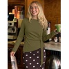 ZESICA Womens Fall Long Sleeve Business Casual Tops Work Blouse(Armygreen)