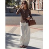 ZESICA Womens Fall Long Sleeve Button Fitted Cardigan Sweaters(Coffee)