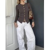 ZESICA Womens Fall Long Sleeve Button Fitted Cardigan Sweaters(Grey Taupe)