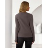 ZESICA Womens Fall Long Sleeve Button Fitted Cardigan Sweaters(Grey Taupe)