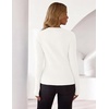 ZESICA Womens Fall Long Sleeve Button Fitted Cardigan Sweaters(White)