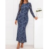 ZESICA Womens Fall Wedding Guest Formal Long Sleeve Maxi Dresses(Dustyblue)