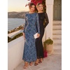 ZESICA Womens Fall Wedding Guest Formal Long Sleeve Maxi Dresses(Dustyblue)
