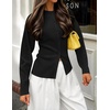 ZESICA Women’s Lightweight Fitted Cardigan Sweaters 2026 Fall Outfits(Black)