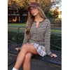 ZESICA Women’s Lightweight Fitted Cardigan Sweaters 2026 Fall Outfits(Khaki Coffee)