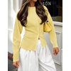 ZESICA Women’s Lightweight Fitted Cardigan Sweaters 2026 Fall Outfits(Lightyellow)
