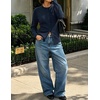 ZESICA Women’s Lightweight Fitted Cardigan Sweaters 2026 Fall Outfits(Navy)