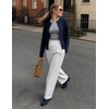 ZESICA Women’s Lightweight Fitted Cardigan Sweaters 2026 Fall Outfits(Navy)