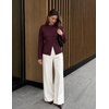 ZESICA Women’s Lightweight Fitted Cardigan Sweaters 2026 Fall Outfits(Wine)