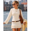ZESICA Women’s Long Sleeve Cinched Waist Tops Fall Business Casual Shirts(Apricot)