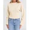 ZESICA Women’s Long Sleeve Cinched Waist Tops Fall Business Casual Shirts(Apricot)