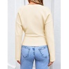 ZESICA Women’s Long Sleeve Cinched Waist Tops Fall Business Casual Shirts(Apricot)