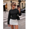 ZESICA Women’s Long Sleeve Cinched Waist Tops Fall Business Casual Shirts(Black)