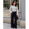 ZESICA Women’s Long Sleeve Cinched Waist Tops Fall Business Casual Shirts(Grey)