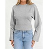 ZESICA Women’s Long Sleeve Cinched Waist Tops Fall Business Casual Shirts(Grey)
