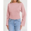 ZESICA Women’s Long Sleeve Cinched Waist Tops Fall Business Casual Shirts(Pink)