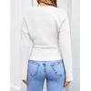 ZESICA Women’s Long Sleeve Cinched Waist Tops Fall Business Casual Shirts(White)