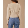 ZESICA Womens Long Sleeve Fitted Waist Knit Cardigan Sweaters(Apricot)
