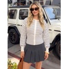 ZESICA Womens Long Sleeve Fitted Waist Knit Cardigan Sweaters(Ivory)