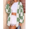 ZESICA Womens Oversized Cardigan Sweaters 2026 Fall Trendy Outfits(Bean Green)