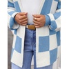 ZESICA Womens Oversized Cardigan Sweaters 2026 Fall Trendy Outfits(Blue)