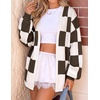 ZESICA Womens Oversized Cardigan Sweaters 2026 Fall Trendy Outfits(Brown)