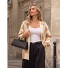 ZESICA Womens Oversized Cardigan Sweaters 2026 Fall Trendy Outfits(Khaki)