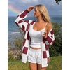 ZESICA Womens Oversized Cardigan Sweaters 2026 Fall Trendy Outfits(Plum)