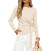 ZESICA Womens Fall Long Sleeve Business Casual Tops Work Blouse(Apricot)