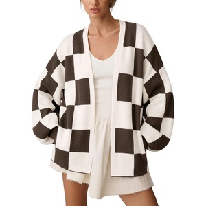 ZESICA Womens Oversized Cardigan Sweaters 2026 Fall Trendy Outfits(Brown)