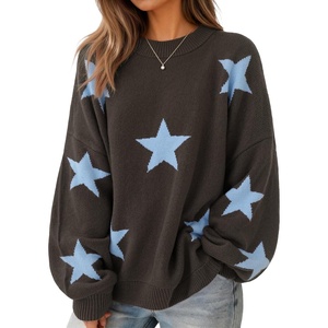 ZESICA Oversized Sweaters for Women 2026 Fall Trendy Pullover Tops(Brown)