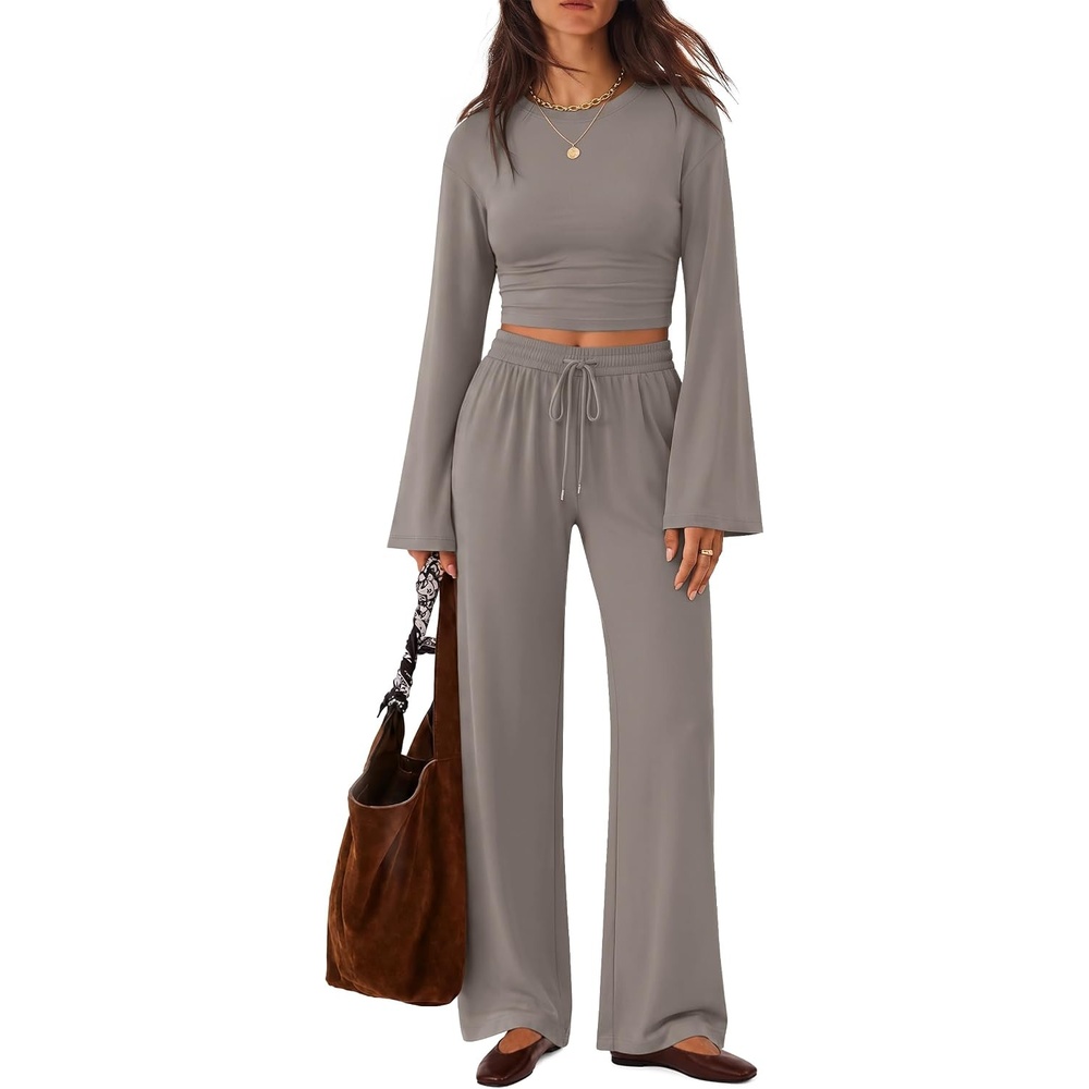image:imageZESICA Womens Two Piece Outfits 2026 Fall Matching Lounge Sets with PocketMocha