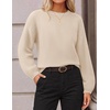 ZESICA Fall Sweaters for Women Long Sleeve Knit Sweater Tops(Apricot)