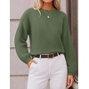 ZESICA Fall Sweaters for Women Long Sleeve Knit Sweater Tops(Armygreen)
