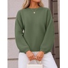ZESICA Fall Sweaters for Women Long Sleeve Knit Sweater Tops(Armygreen)