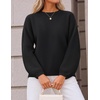 ZESICA Fall Sweaters for Women Long Sleeve Knit Sweater Tops(Black)