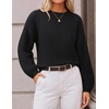 ZESICA Fall Sweaters for Women Long Sleeve Knit Sweater Tops(Black)