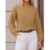 ZESICA Fall Sweaters for Women Long Sleeve Knit Sweater Tops(Camel)